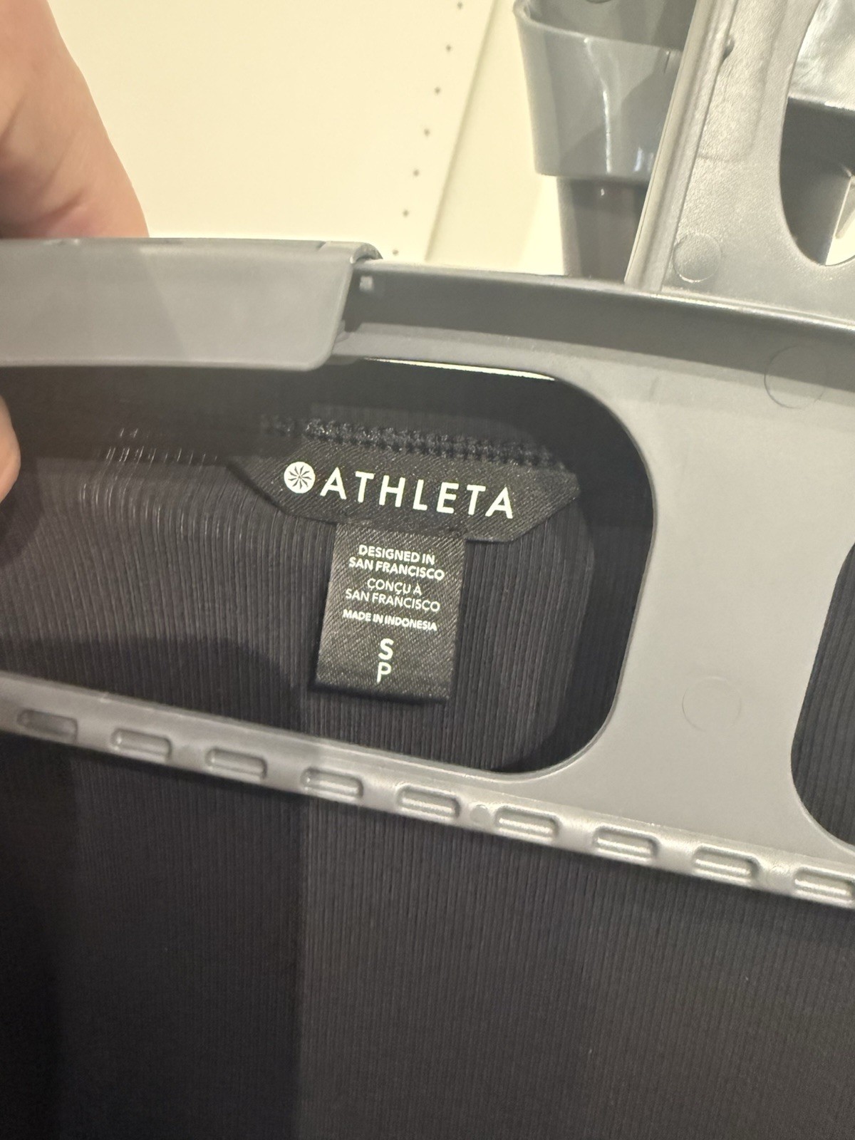 Athleta Fitted Ribbed Stretchy Basic Black Long S… - image 3