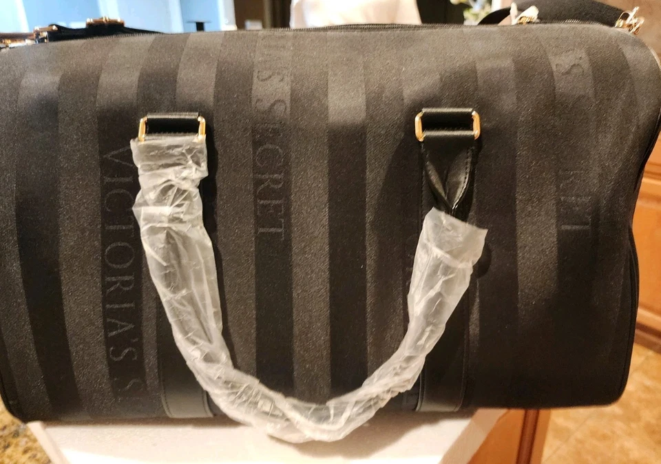 Victoria's Secret Duffle  Weekender Bag, Jacquard Black - Image 2 of 4