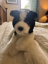 AURORA 20cm BORDER COLLIE DOG PUPPY SOFT TEDDY BEAR FLOPSIES PLUSH CUDDLY TOY
