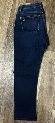 Rock & Republic Kendra Embelished Women s Dark Wash Blue Denim Skinny Jeans Mid 