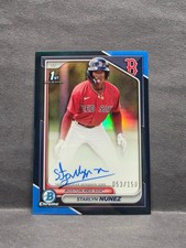 STARLYN NUNEZ - 2024 Bowman Chrome - True Blue Auto /150 #CPA-SN Red Sox