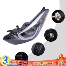 Left Driver Side For 2014 2015 2016 Hyundai Elantra Halogen Headlight Headlamp