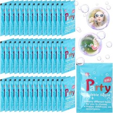 100 Pcs 10 ml Bubble Liquid Refill Solution for Bubble Gun Wand Outdoor Activ...