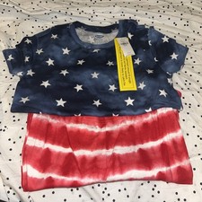 NWT Old Navy Unisex Short Pajama See Size 12 - Red, White And Blue