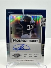 2021 Contenders Optic Jasson Dominguez Prospect Ticket Silver Prizm Auto #PT-JD