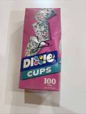 Vintage Dixie Refill 5 Oz Cups English Floral Designer Collec. Sealed