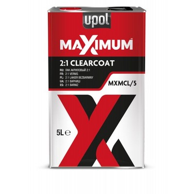 U-Pol U-Pol Maximum 2:1 Clearcoat - 5ltr - MXMCL/5