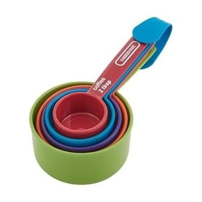 Professional 5-piece Measuring Cup Set with Coffee Scoop Durable Plastic Kitchen