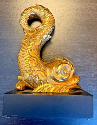 Gilt Dolphin Bookend Paperweight