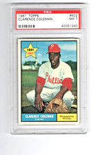 1961 TOPPS #502 CLARENCE COLEMAN PHILLIES ROOKIE PSA NM 7 VERY LOW POP CARD. rookie card picture
