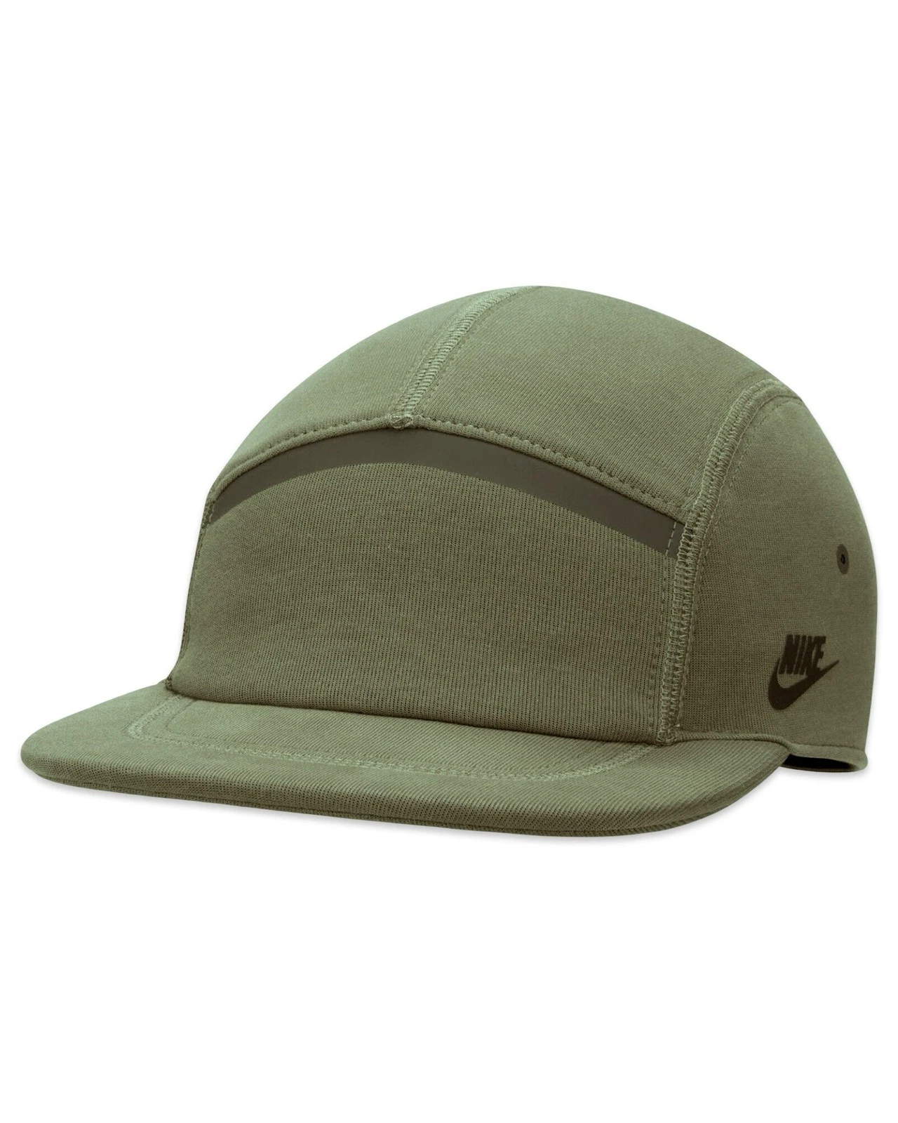 Nike Fly Cap Unstructured Tech Fleece 5 Panel Cap in Olive Green