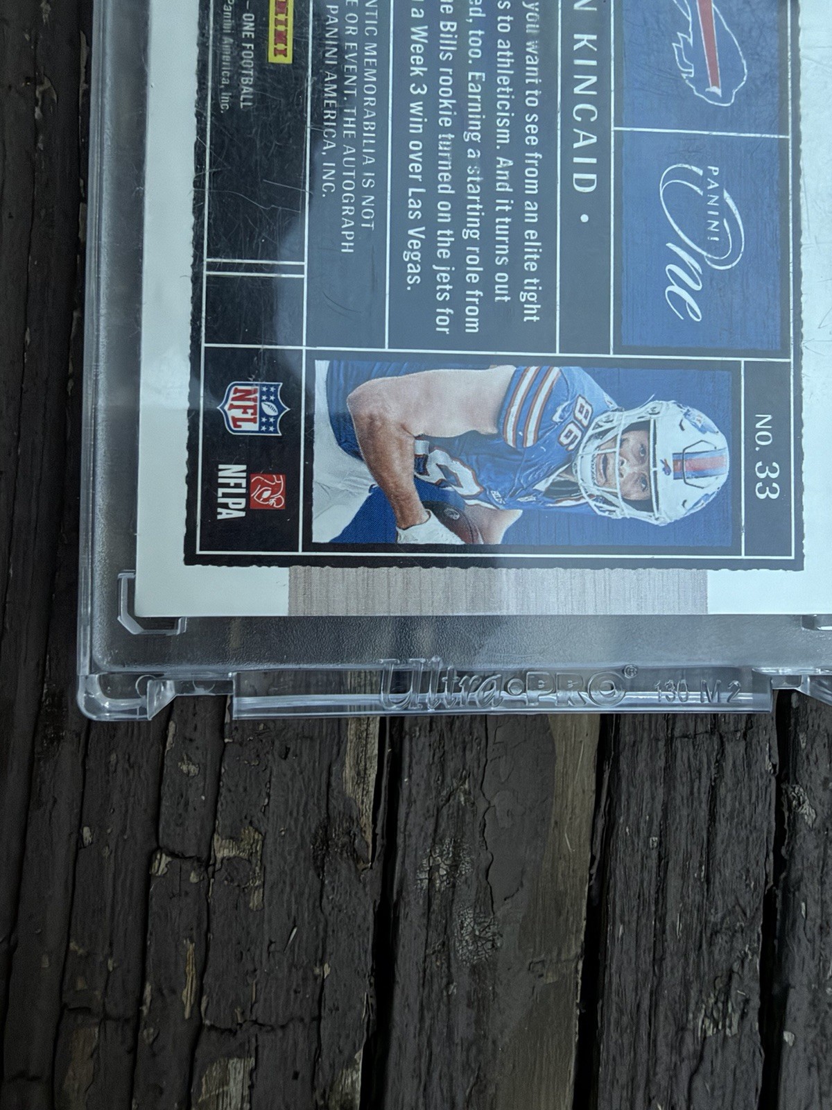 2023 Panini One Football Dalton Kincaid Rookie Dual Patch Autograph /199 Bills view 3