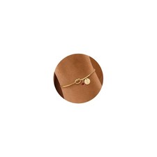Initial Birthstone Gold Bracelets for Women Trendy 14K Gold Plated Letter A-Z In