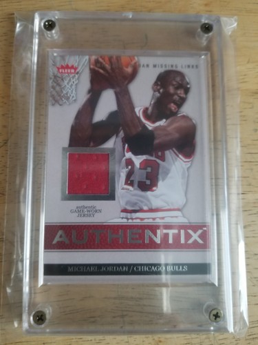 2007-08 Fleer AUTHENTIX Michael Jordan Missing Links Game Used Jersey Card #MJ6