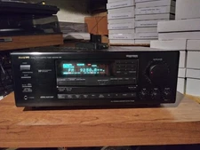 Tested & Working Black Onkyo TX-SV535 A/V Receiver 80w 8Ohms PHONO NO REMOTE