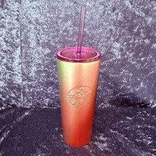 Starbucks Stainless Steel Purple/Pink/Red Ombre Grande holiday 2021 Tumbler