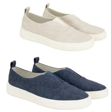 Kensie Ladies' Salia Slip On Comfort Casual Shoes Slip On Sneakers Beige/Navy