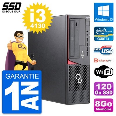 PC Fujitsu Esprimo E720 E85+ DT Intel I3-4130 RAM 8GB SSD 120GB Windows 10 Wifi