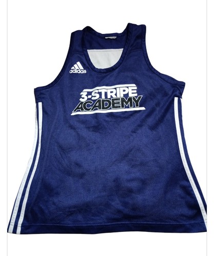 Adidas Basketball Jersey 3 Stripe Academy Purple Size S 17" PTP - Picture 1 of 7