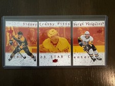 22-23 UD Sidney Crosby Star Center 3 Card Lot CM-SC1, CM-SC2, CM-SC3