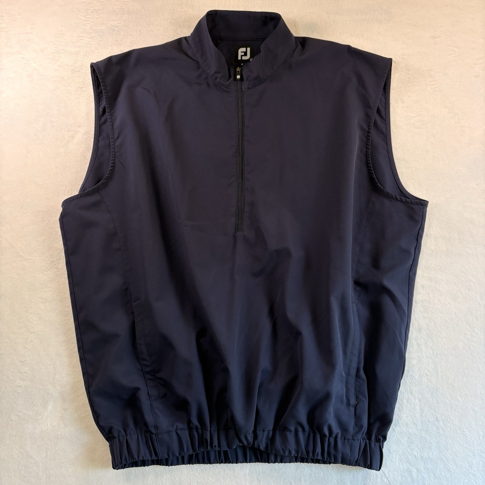 FootJoy FJ Mens Large 1/4 Zip Golf Vest Navy Blue Performance Lightweight