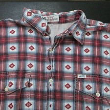 Vintage 80s/90s GUESS Georges Marciano Shirt USA Made L Southwest Plaid Aztec