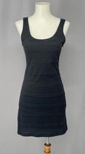 Free People Dress Womens XS Black Strappy Open Back Knit Bodycon Mini