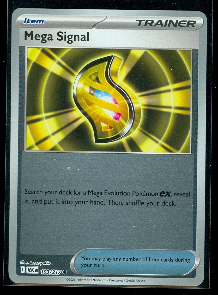 Pokemon MEGA SIGNAL 193/217 - Ascended Heroes - Rev Holo - MINT