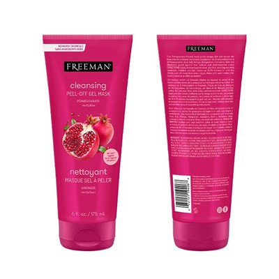 1x Freeman Revitalizing Pomegranate Peel-Off Gel Mask 175ml Tube Vegan Smooth