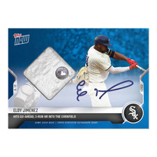 ELOY JIMENEZ SIGNED FIELD OF DREAMS CORNFIELD HR BASE RELIC TOPPS NOW CARD #652A