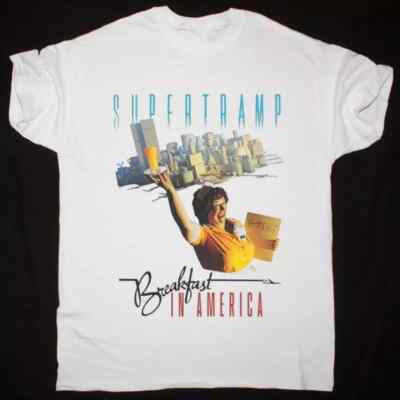 NEW SUPERTRAMP BREAKFAST IN AMERICA Gift For Fan White Size S-5XL Shirt OM98....