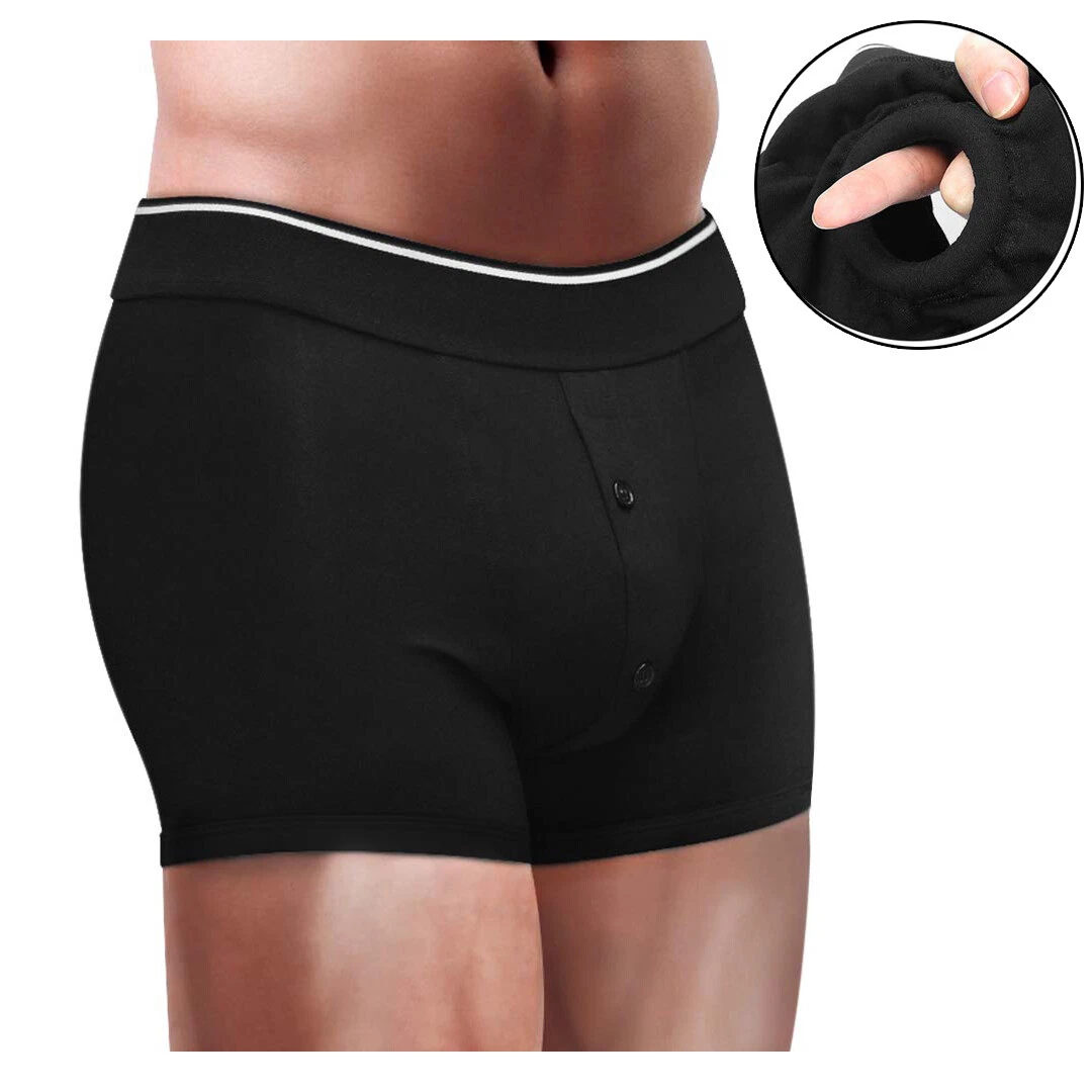 Trans FTM Packer Gear Black Boxer Brief Harness Comfort Support Panty  Underwear