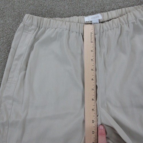 Chicos Hose Damen 1,5 beige spitz zulaufendes Bein Rollbündchen Chino 33x27,5 - Bild 10 von 23