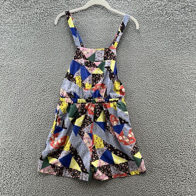 Anthropologie Corey Lynn Calter Romper Womens S Blue Patchwork Overall Shortall