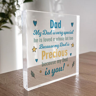 Dad Gifts For Birthday Christmas Acrylic Block Dad Gifts From