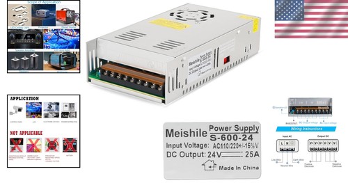 High Efficiency 600W 24V 25A Power Supply with Safety Protection Features - Picture 2 of 9