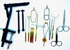 Kit Per Legare Mosche Da Pesca - Strumenti In Metallo Portatili, Con Pinze, Bobina E Custodia, Per Costruire Esche