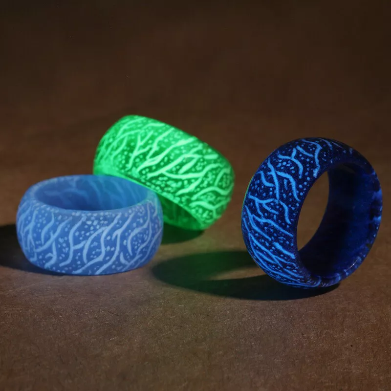 Glowing resin shop ring