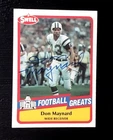 DON MAYNARD JETS HOF WR AUTOGRAPHED SIGNED FOOTBALL CARD JG AUTOGRAPHS COA