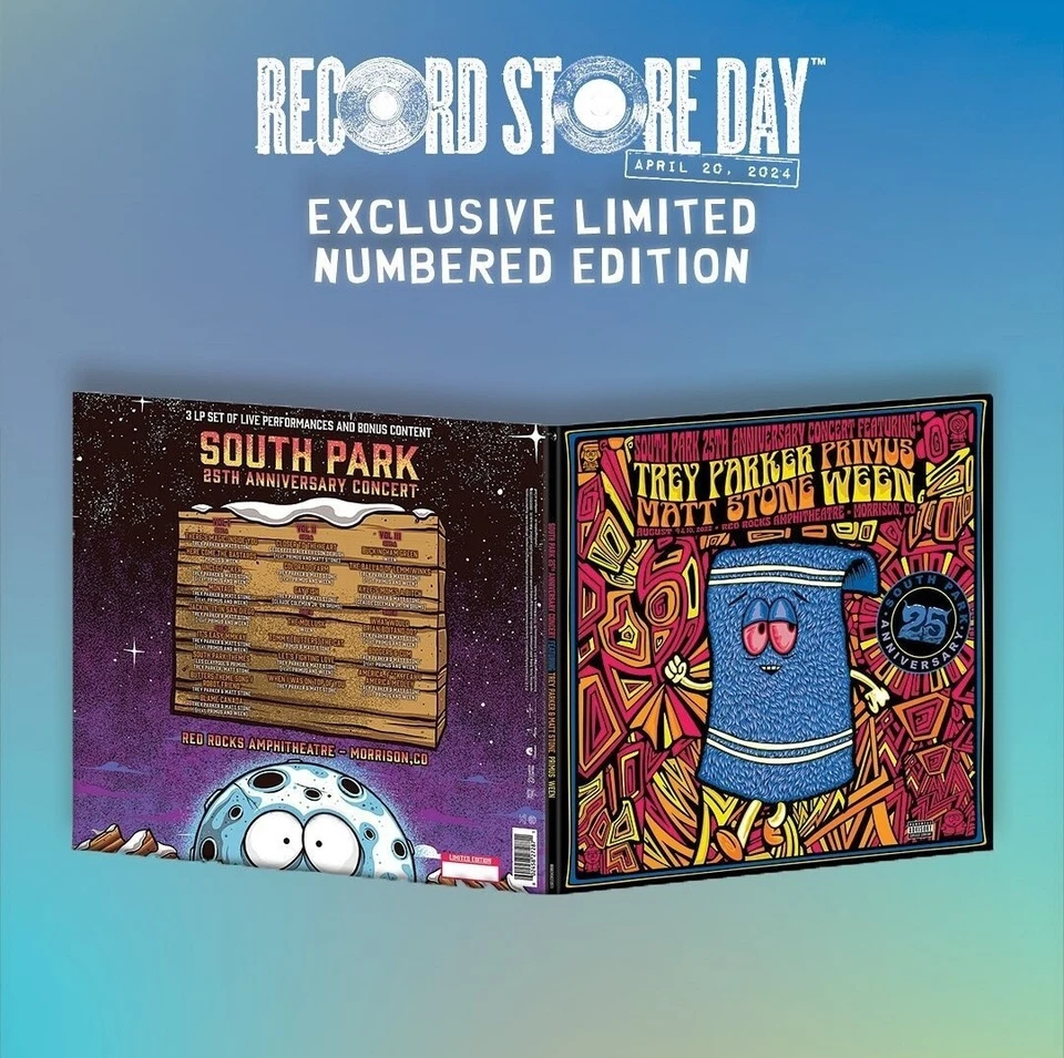 South Park The 25th Anniversary Concert Vinyl Towelie Blue /9500 RSD 2024 NEW Foto 2 de 4