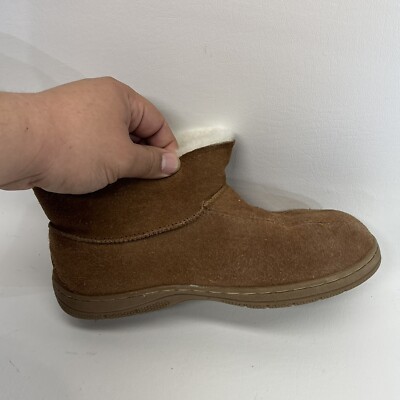 Red Wing Shoes Mens 9 Sheepskin Lined Suede Romeo Slippers  display picture 1