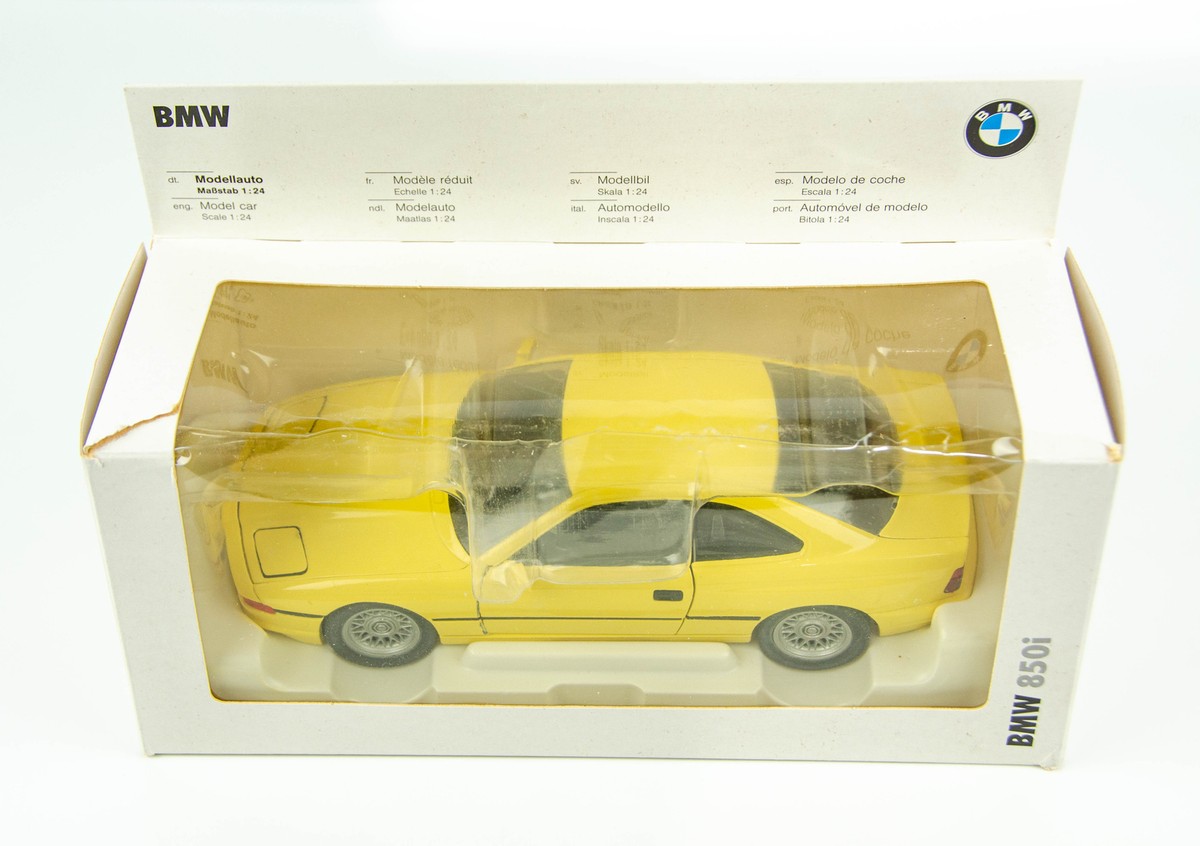 Schabak 1/24 BMW 850i Coupe Yellow Diecast Model Car | eBay