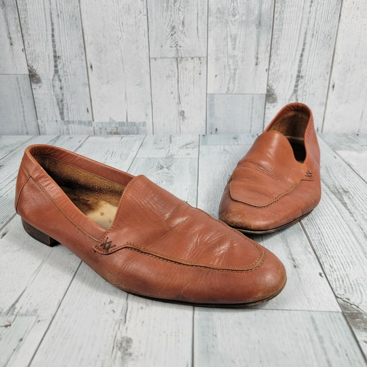 Men\'s Sergio Angelini Loafers Dress Shoe Size 10.5 D Brown Men main image 3