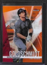 2017 Topps FInest Orange Refractor #86 Paul Goldschmidt No 6 of 25