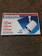 Edison Track Light Lighting System E9306 White Black Baffle. 50w-60w