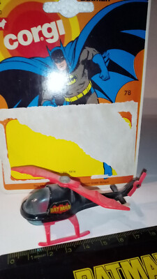 Batman Series Corgi Junior Bat Copter, 6 cm, aus 1979, mit Karte, wie neu