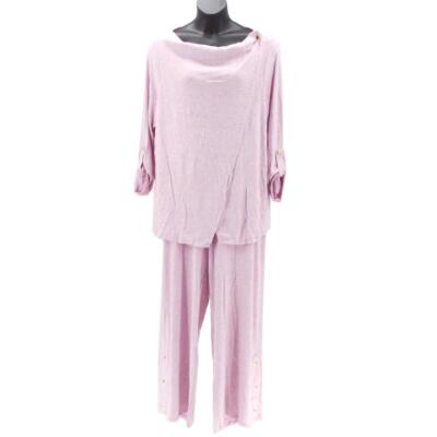 IMAN Global Chic Convertible Cardigan and Pant Set African Orchid