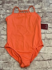 NWT Mirella Women  s Applique Strappy Back Dance Leotard Adult Medium