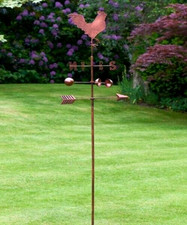 Metal Cockerel Wind Weathervane XL 213cm Crafted Garden Ornament Rooster 5705002