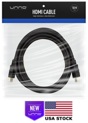 UNNO TEKNO HIGH SPEED HDMI CABLE | 10 FT CB4110BK